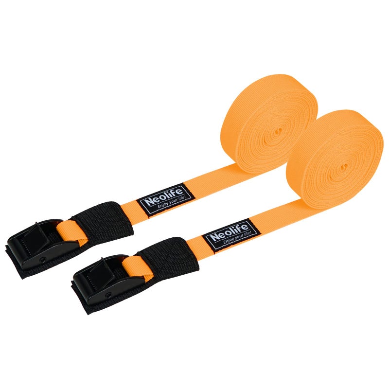 WONITAGO Rack Strap Tie Down Straps for Surfboard SUP Paddleboard Kayak Snowboard and Canoes, 15 Feet (Pair), Yellow - Image 1